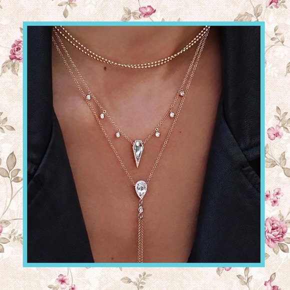 Unique Styles necklaces Jewelry - 🎀BLING LAYER GOLD NECKLACE CHOKER DIAMOND BOHO